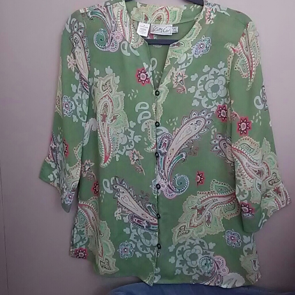 Kathy Che button down top